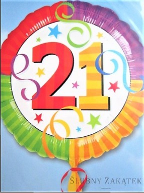 Balon urodzinowy 21